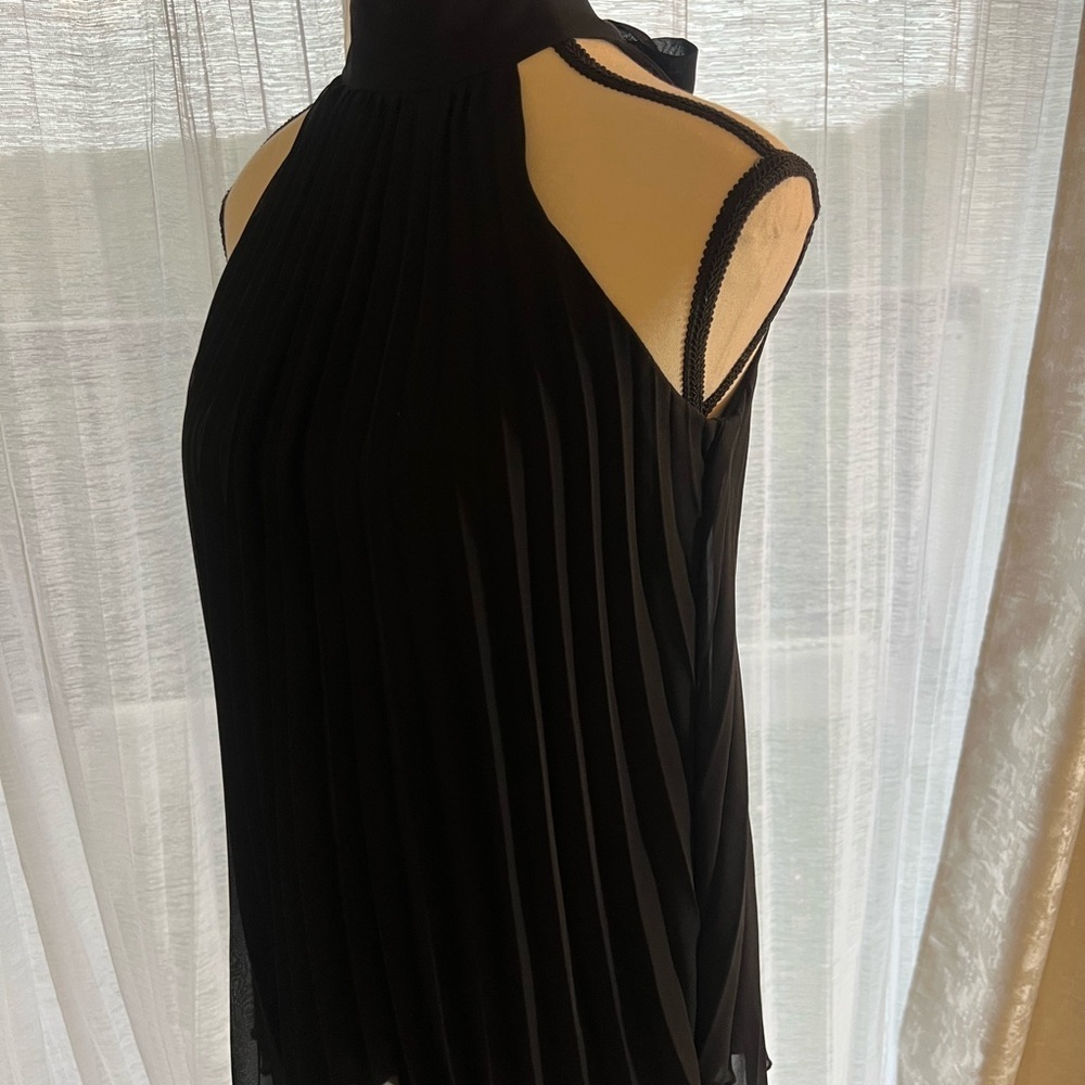 Forever New Black Pleated Halter Top